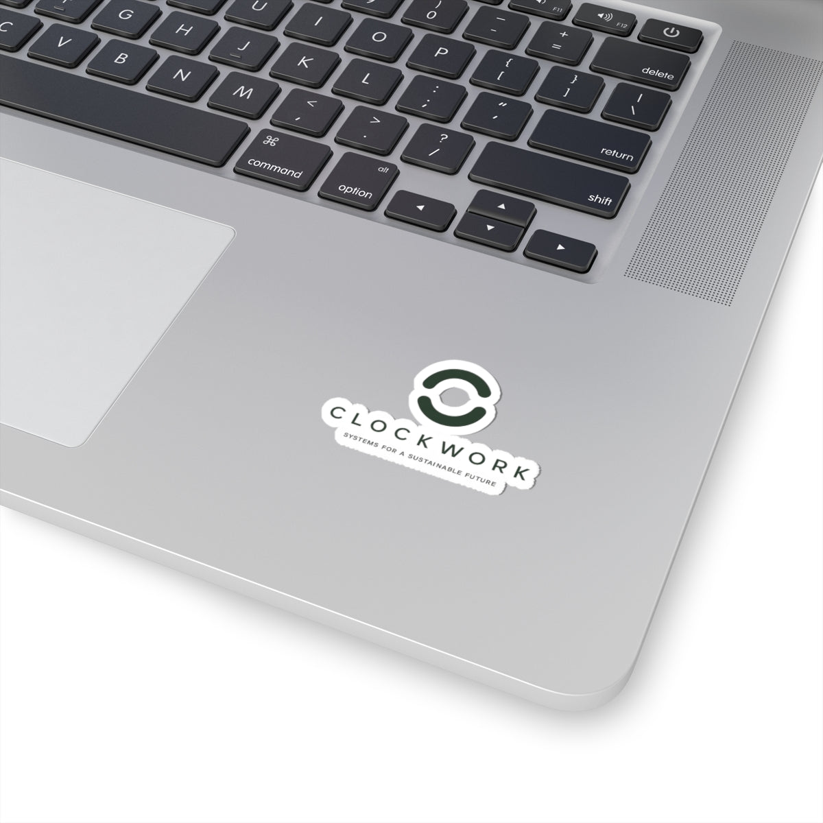 Clockwork Logo Kiss-Cut Sticker — Sustainable Systems Branding Sticker